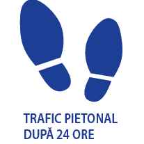 trafic pietonal după 24 de ore