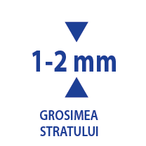 grosimea stratului: 1-2 mm
